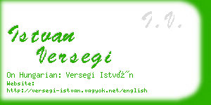 istvan versegi business card